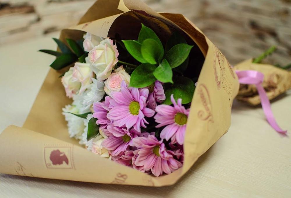 Букет цветов из: Розы и Хризантемы в Фирово