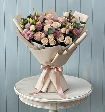 Букет цветов из:  Розы и Лизиантусы #REPLACE_PRED# Фирово