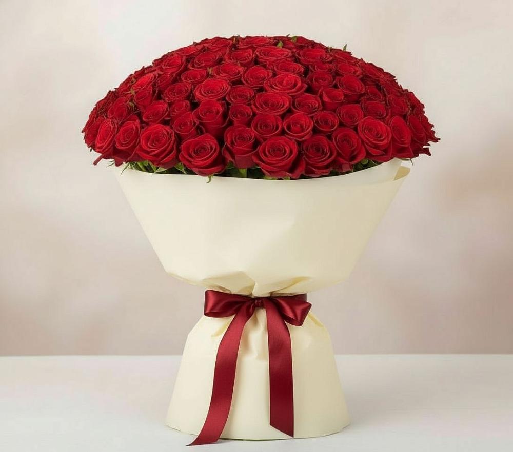 Букет 101 Красная роза Милано в Фирово