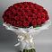 Букет 101 Красная роза Блэк Мэджик в Фирово