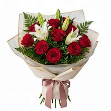 Букет цветов из:  Лилии и Розы в Фирово