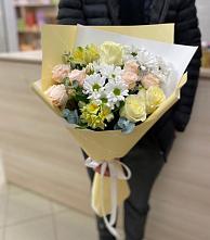 Букет цветов из:  Альстромерии, Розы и Хризантемы в Фирово