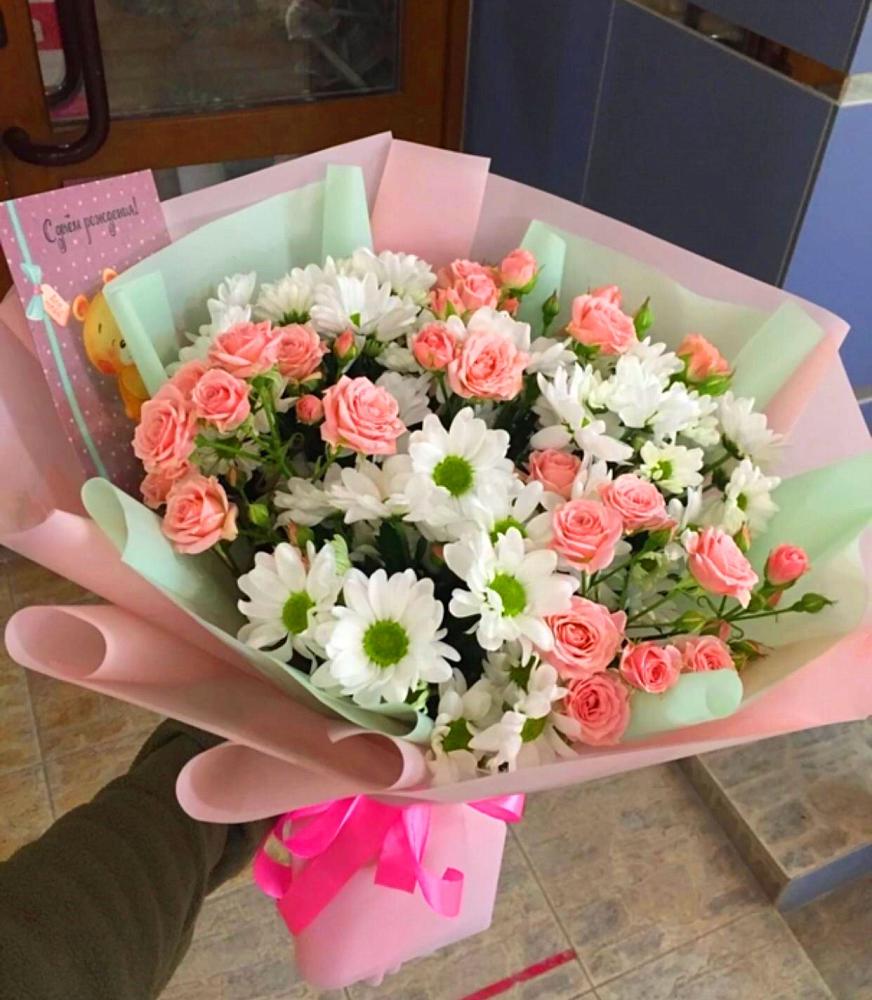 Букет цветов из: Розы и Хризантемы в Фирово