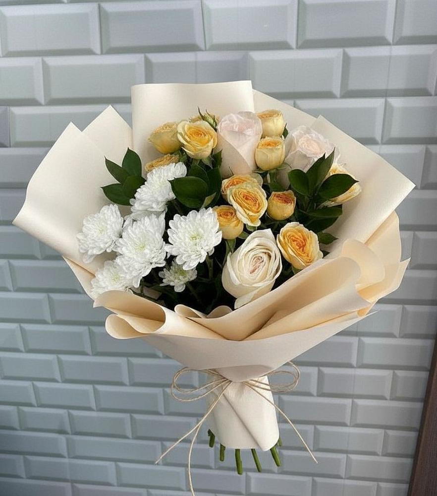 Букет цветов из: Розы и Хризантемы в Фирово