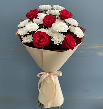 Букет цветов из:  Розы и Хризантемы в Фирово