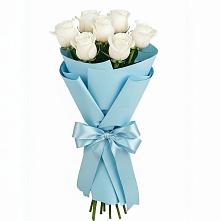 Букет 7 белых роз Проуд в Фирово