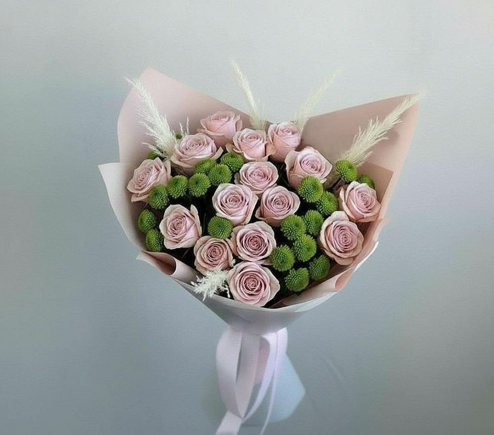 Букет цветов из: Розы и Хризантемы в Фирово