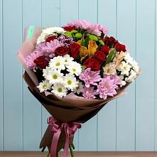 Букет цветов из:  Розы, Хризантемы и Альстромерии в Фирово