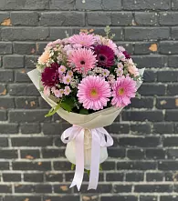Букет цветов из:  Герберы и Хризантемы в Фирово
