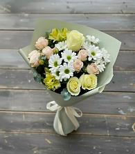 Букет цветов из:  Альстромерии, Розы и Хризантемы в Фирово