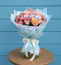 Букет цветов из:  Хризантемы и Розы в Фирово